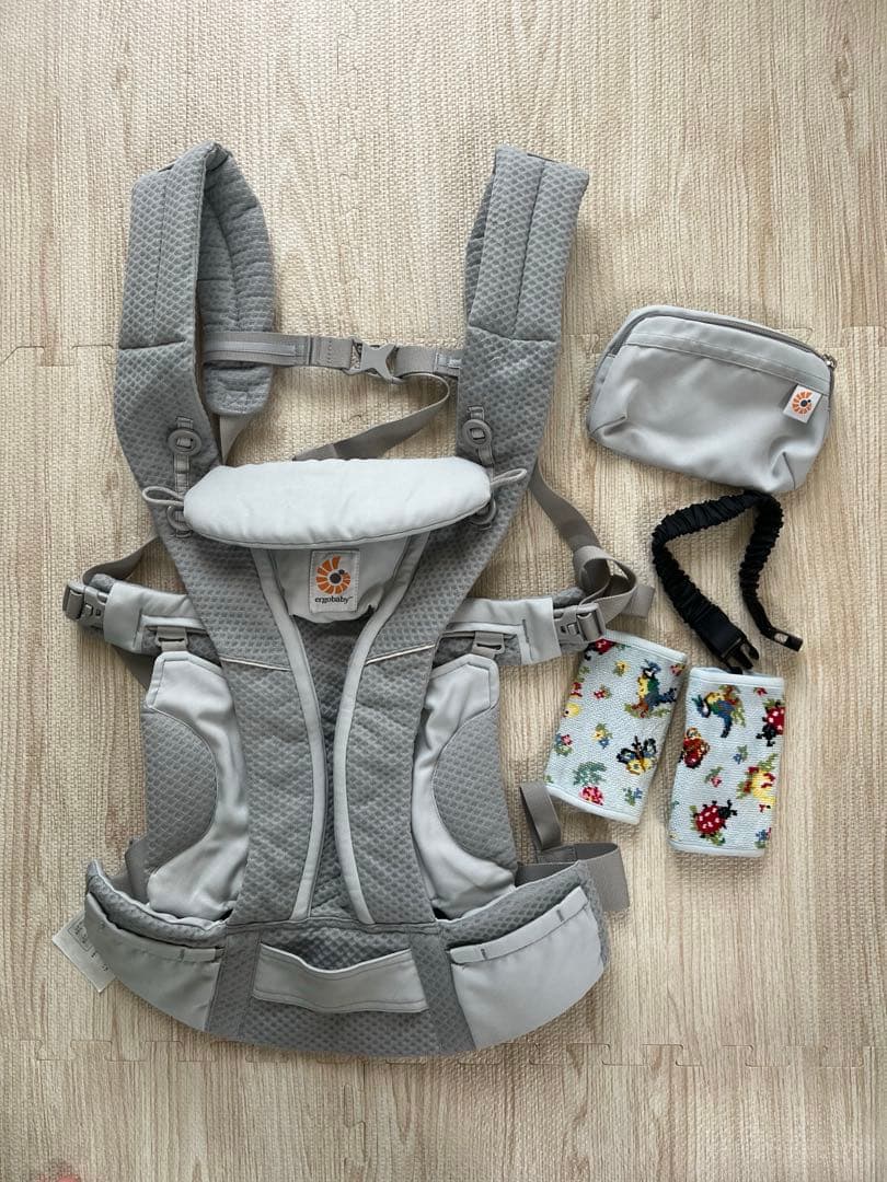 エルゴ　オムニブリーズ　パールグレー　フェイラー抱っこ紐、ベルト付き