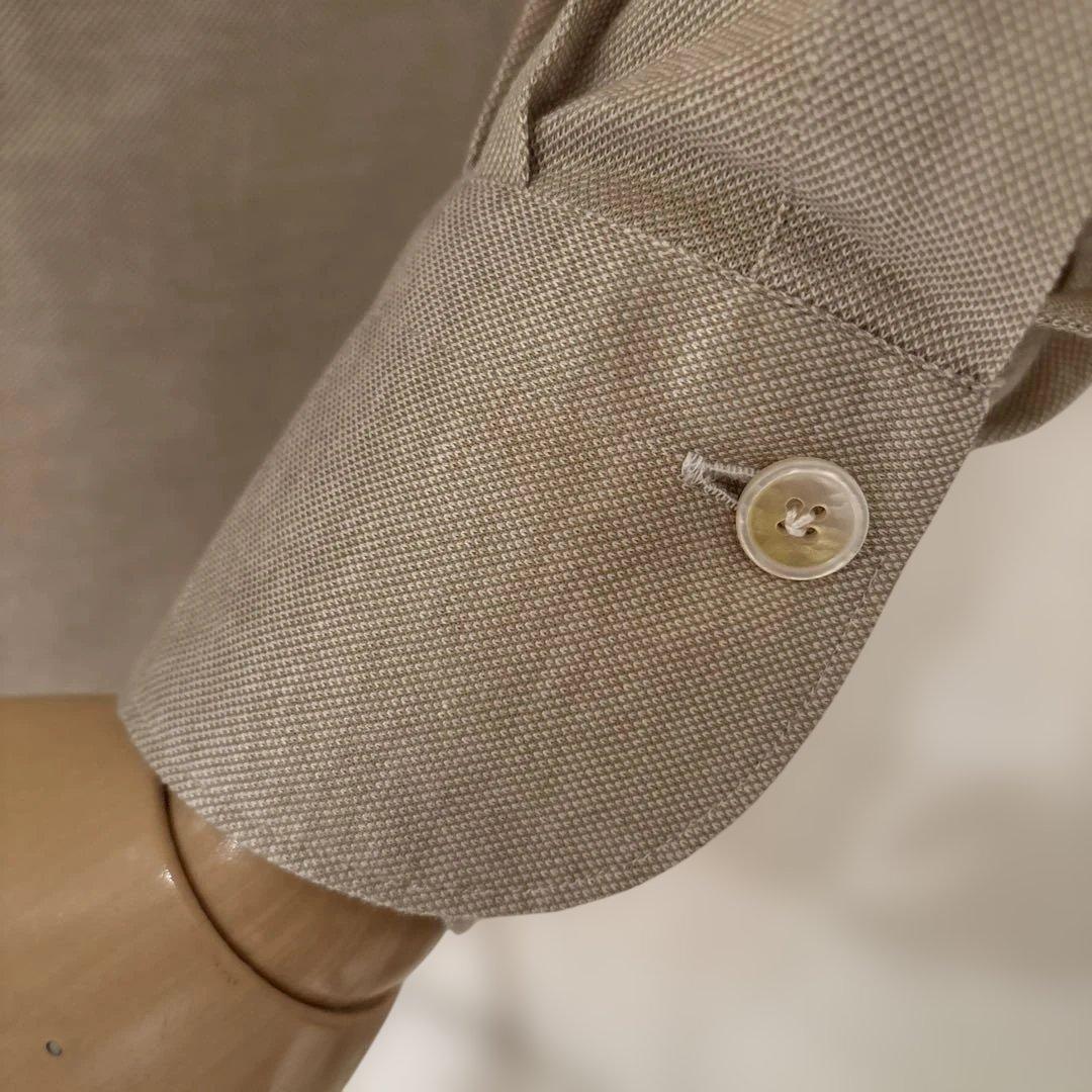 フィナモレ／ジャージーシャツ／グレージュ／S