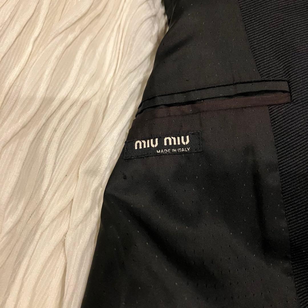 【超希少】MiuMiu レディース　パンツスーツ　シルク　ウール　シングル　3L