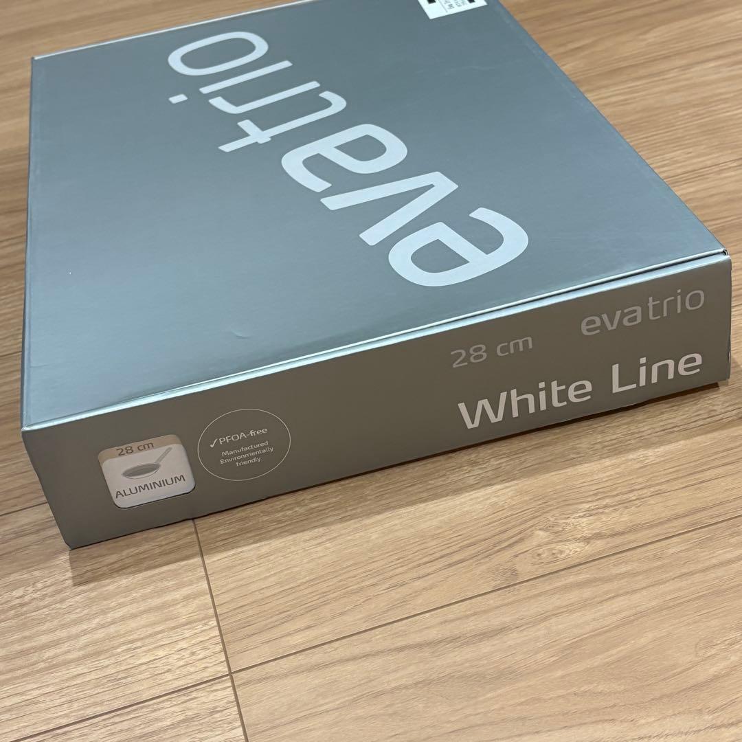 【貴重・廃盤品・新品未使用】evatrio ホワイトライン　フライパン 28cm