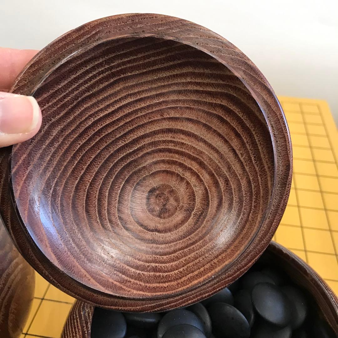 高級　木製　囲碁盤　碁石セット　レトロ　桐蓋つき碁盤　美品　新榧碁盤