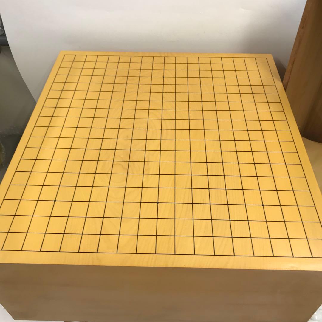 高級　木製　囲碁盤　碁石セット　レトロ　桐蓋つき碁盤　美品　新榧碁盤