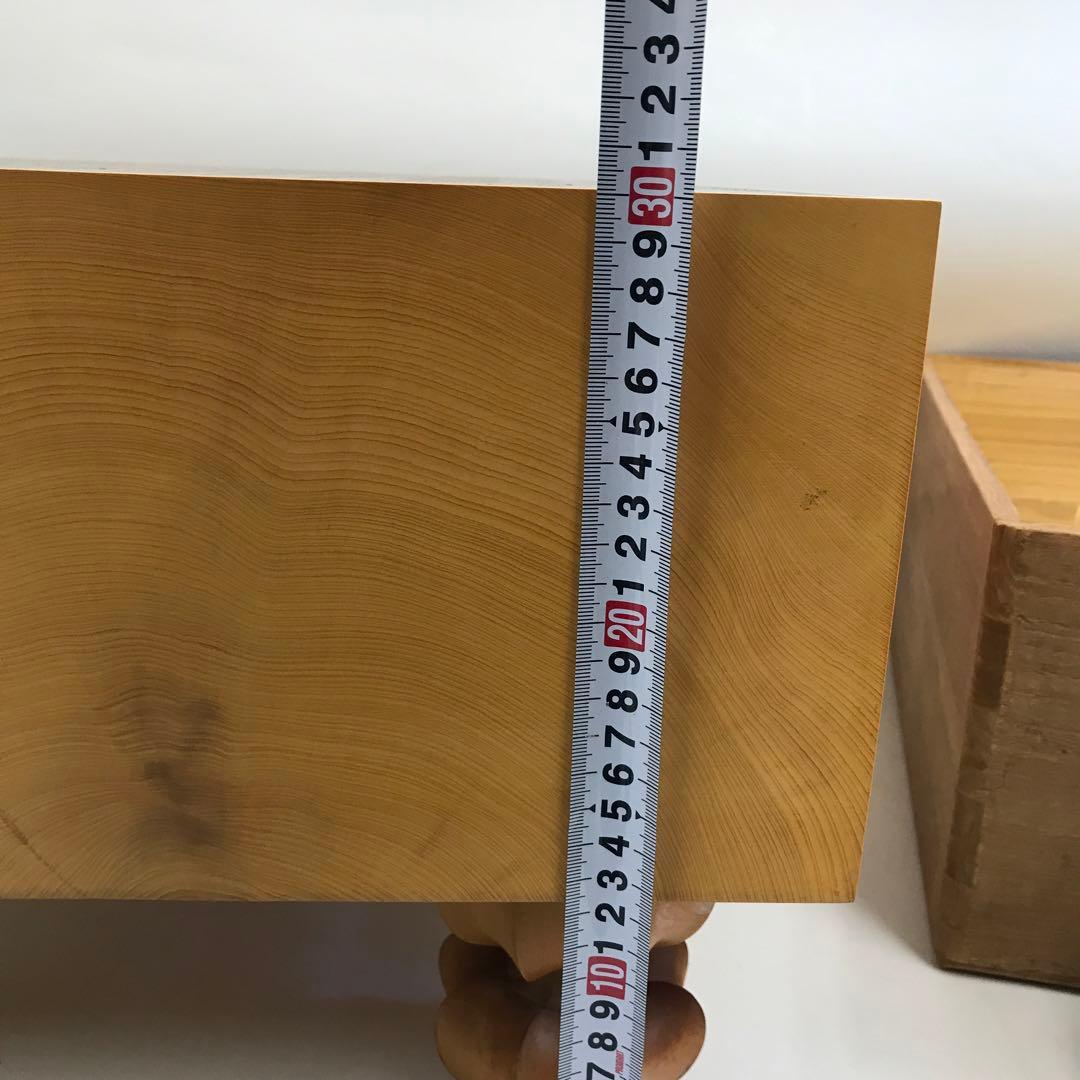 高級　木製　囲碁盤　碁石セット　レトロ　桐蓋つき碁盤　美品　新榧碁盤