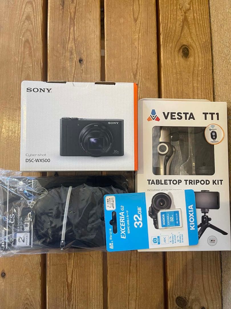 SONY DSC-WX500と三脚・メモリーカードセット