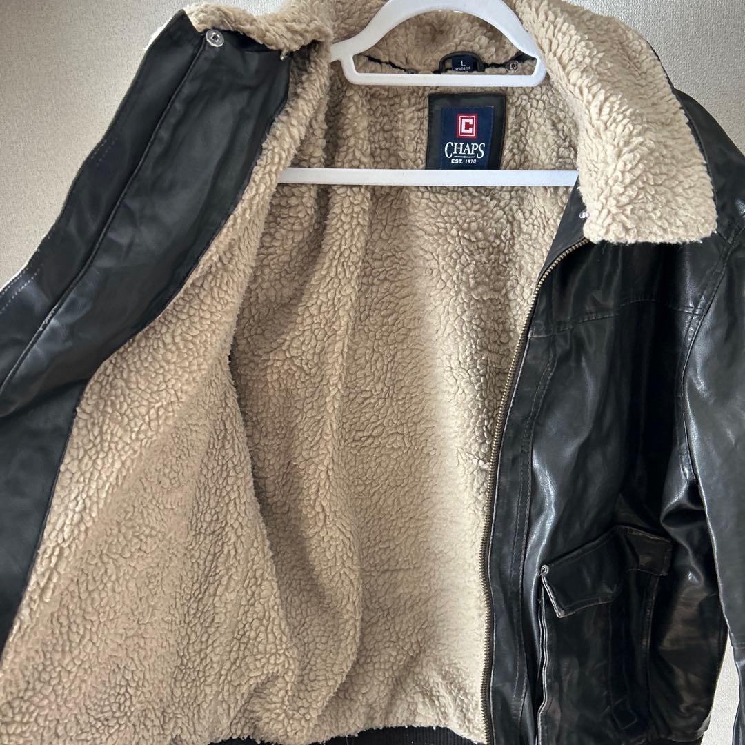 ぼ*る様 CHAPS レザーアウター ボア付き