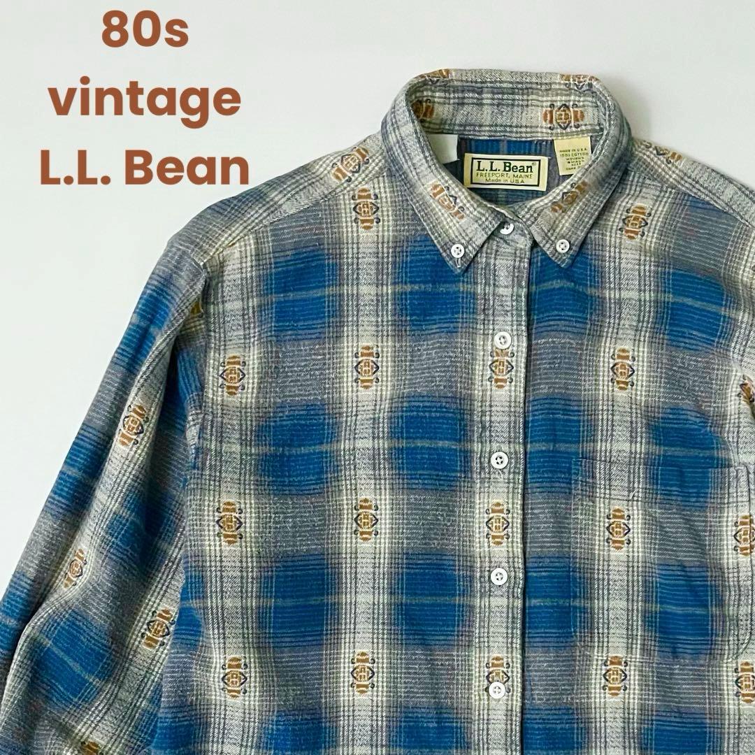 80s L.L. Bean ヴィンテージ フランネルシャツ ネルシャツ USA製