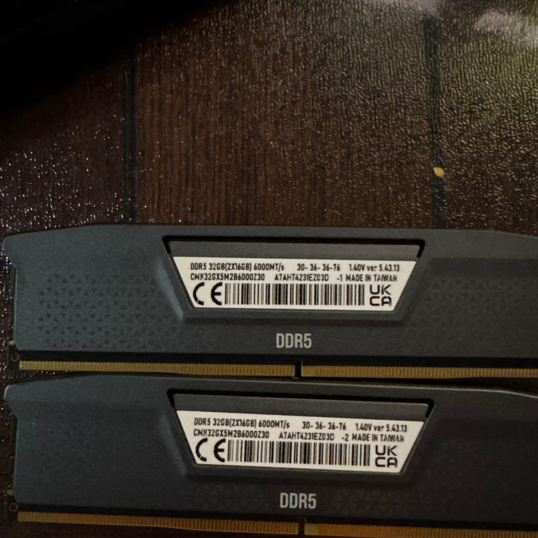 DDR5 32GB (2x16GB) 6000MT/s メモリー
