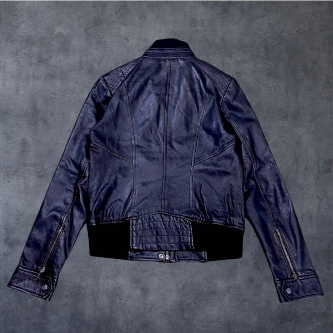 COLE HAAN ラムレザー ボンバージャケット 本革 フライト S