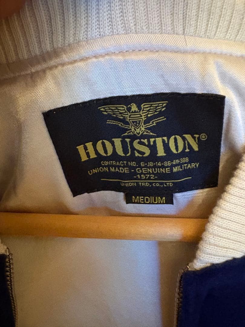 @*様 HOUSTON アラスカ スカジャン M ネイビー