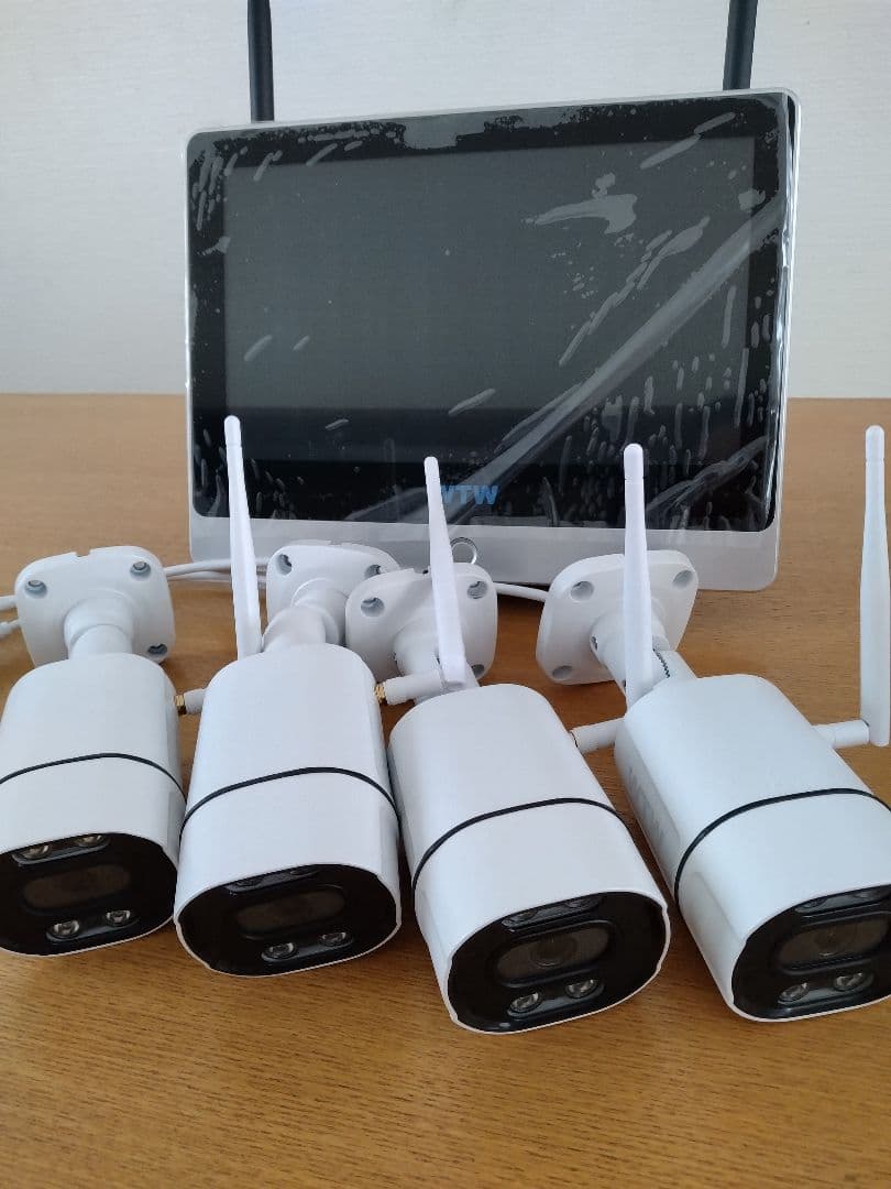 防犯カメラ/塚本無線/カメラ4台モニターセット