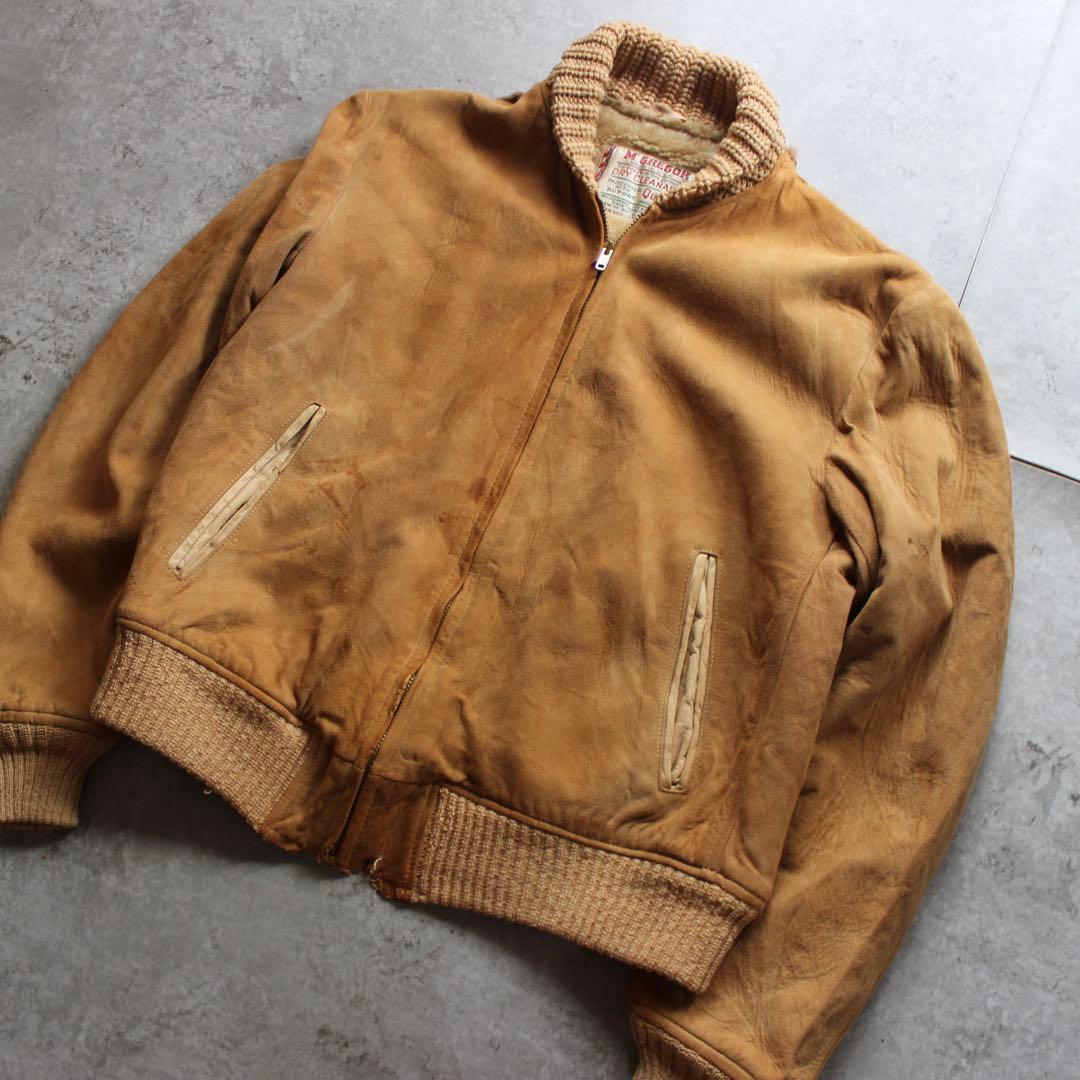 古着　50s mcregor ファラオ　ジャケット　ショート丈　スエード
