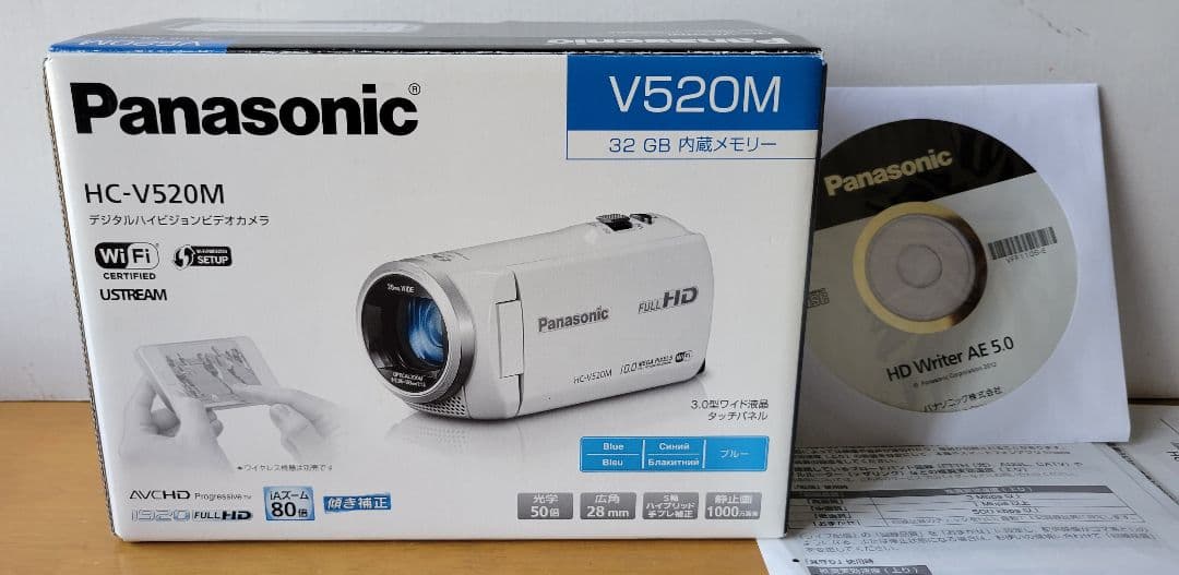 Panasonic HC-V520M ビデオカメラ フルHD 動作品