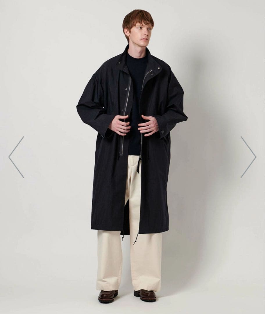 LOEFF ロエフ OX スタンドカラー ミリタリーコート BLACK