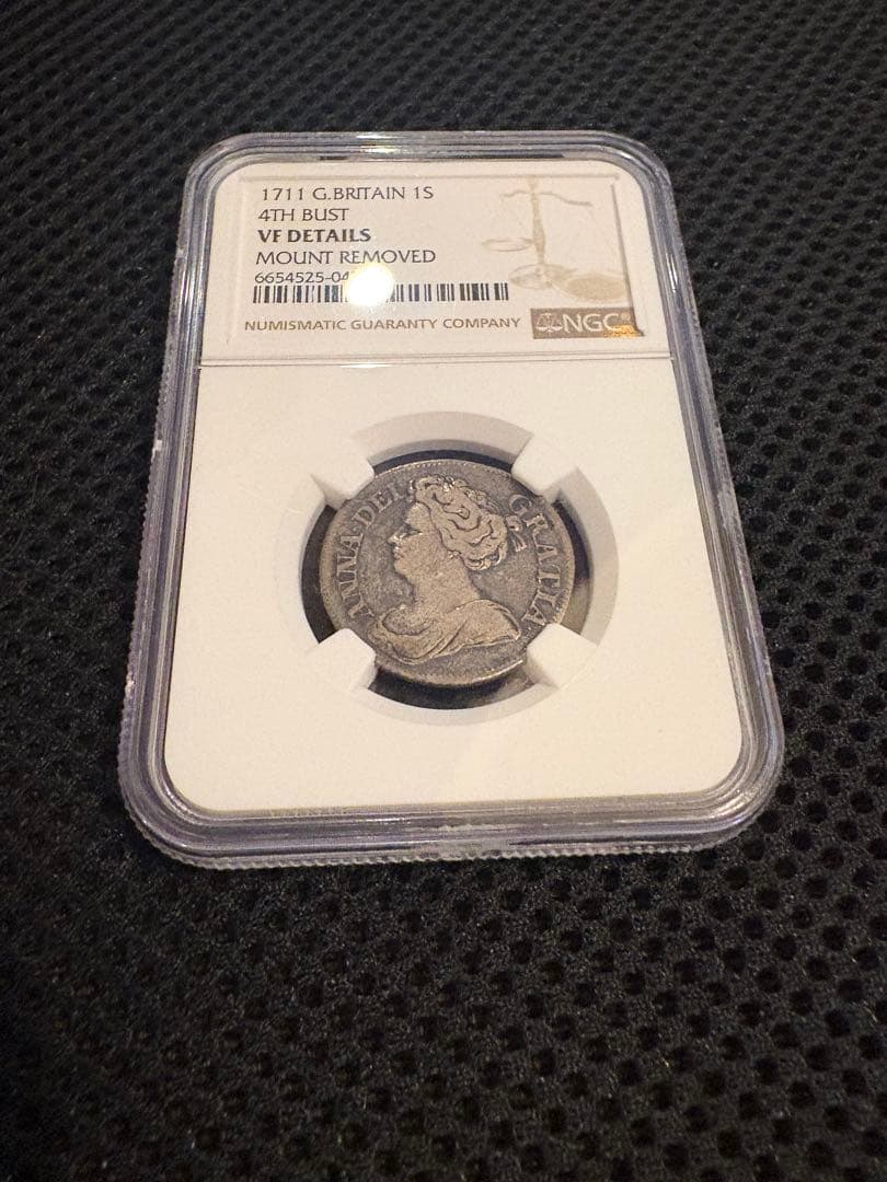 1711 イギリス 1シリング4th Bust ANNA DEL GRATIA