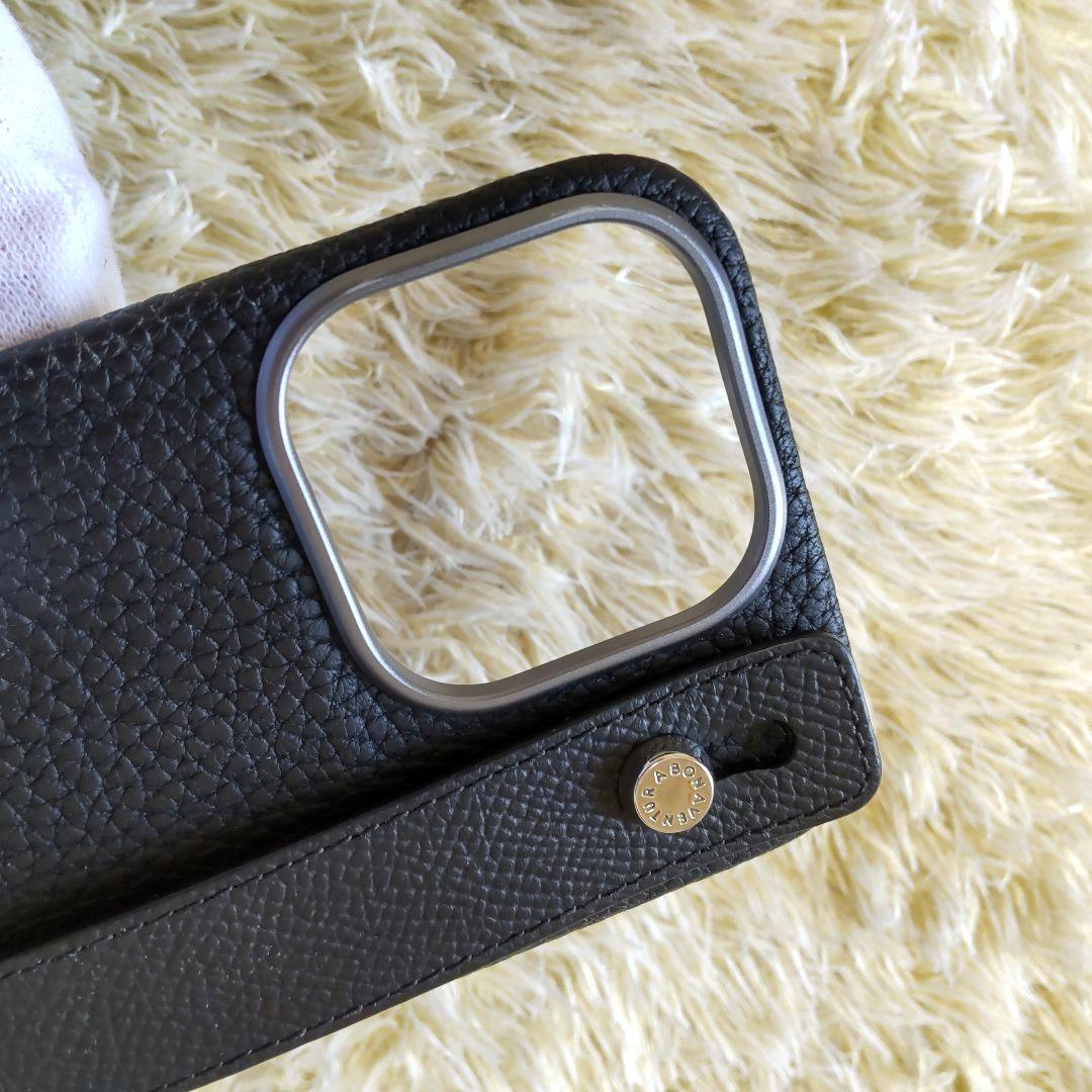極美品✨BONAVENTURA iPhone 15pro ハンドル付き 黒
