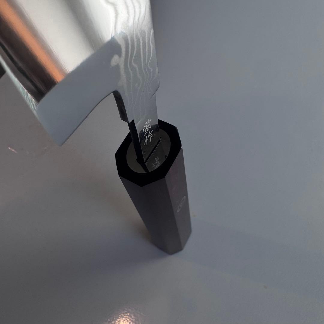 【鞘付き】 270mm 墨流し　柳刃包丁 紫檀八角柄 鏡面 刺身用