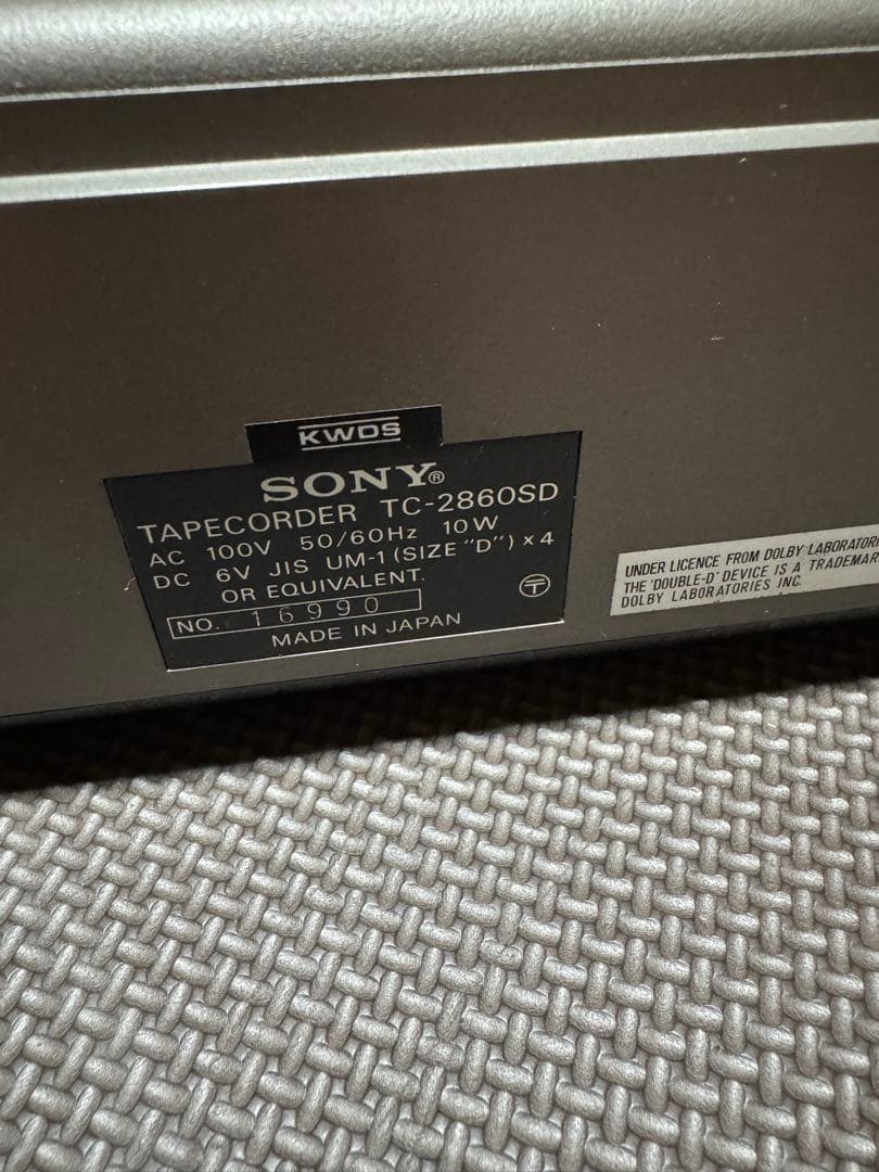【動作品】SONY TC-2860SD カセットデッキ
