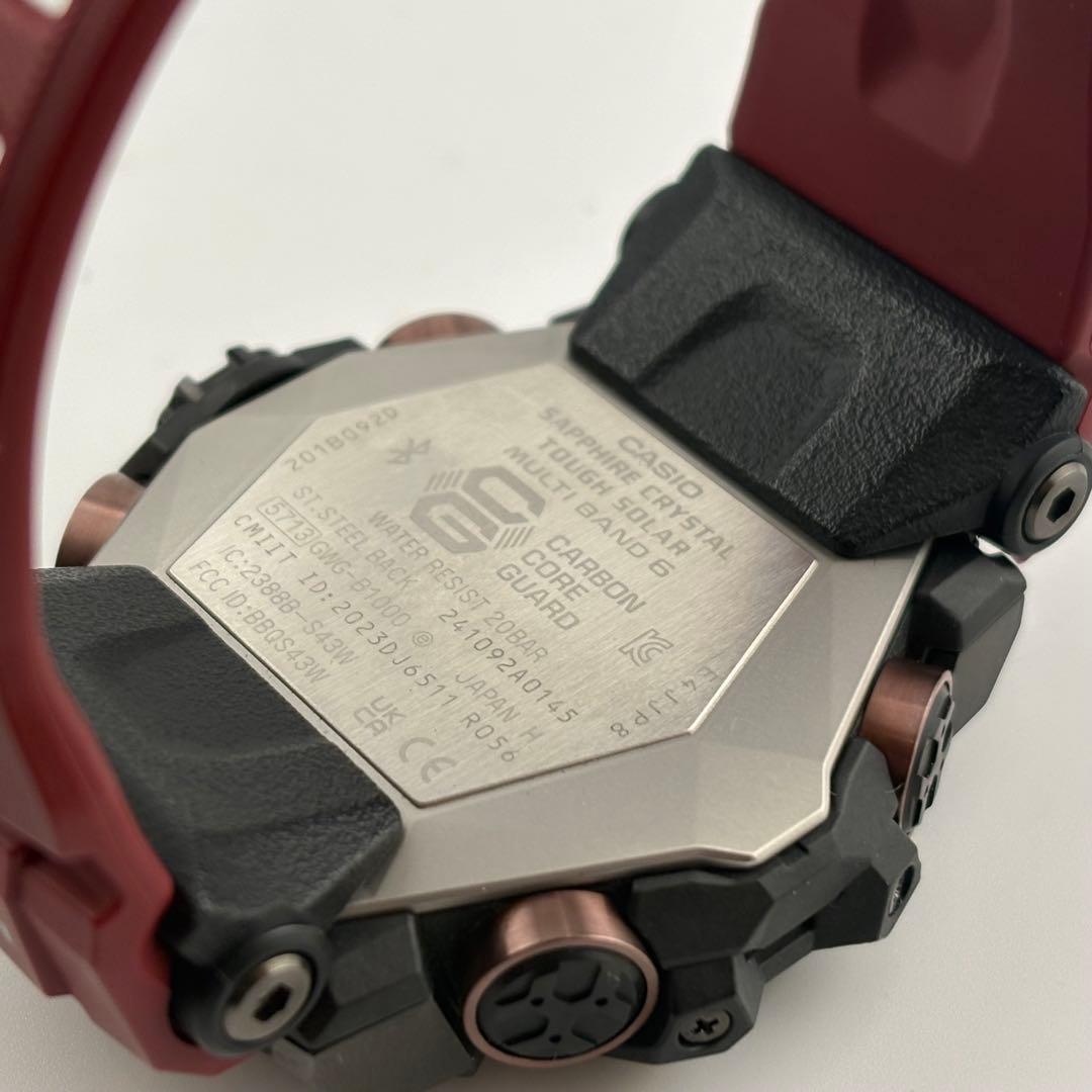 【極美品】カシオ　G-SHOCK GWG-B1000-1A4JF レッド　箱付