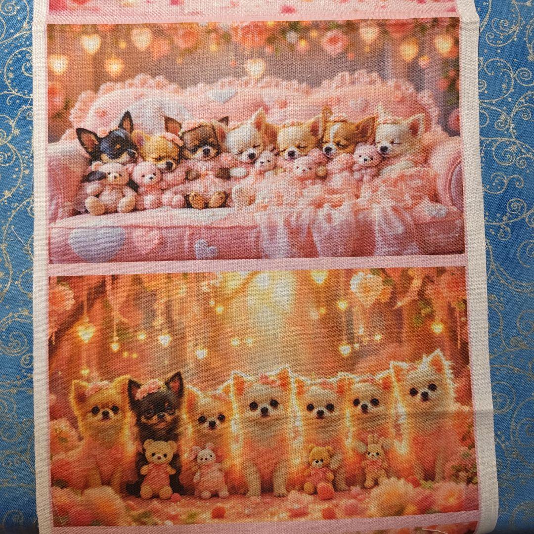 あしべ☆　ハンカチ＆パネル　チワワちゃん柄　17枚+14 枚