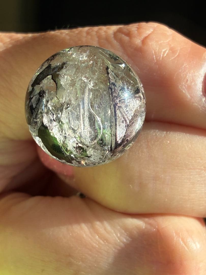 高品質5A大きくはっきりたぷたぷ✨ヒマラヤエレスチャル水入り水晶ペントップ925