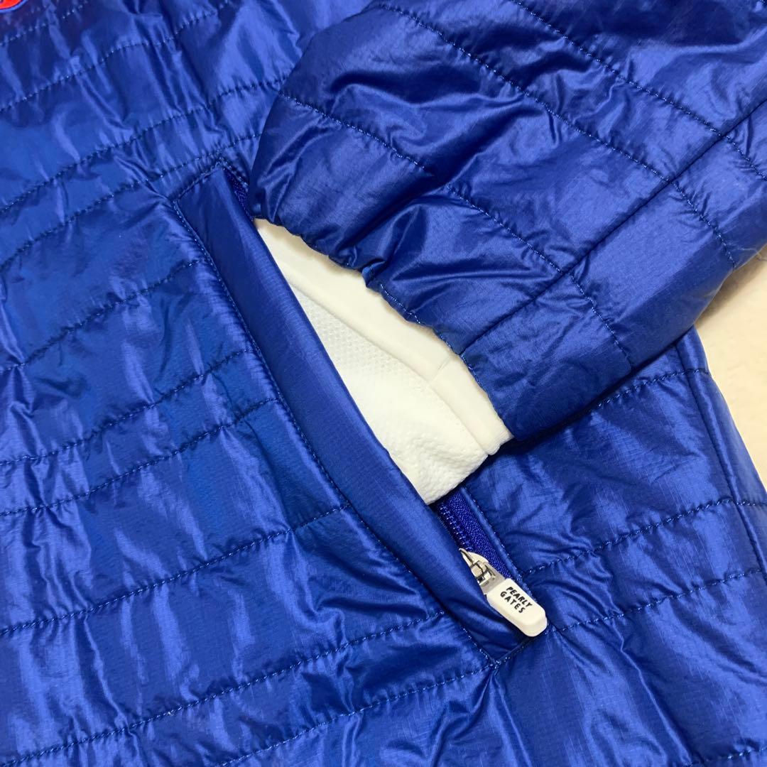 m*i様 PEARLY GATES リバーシブル中綿ジャケット／ベスト、白／青、