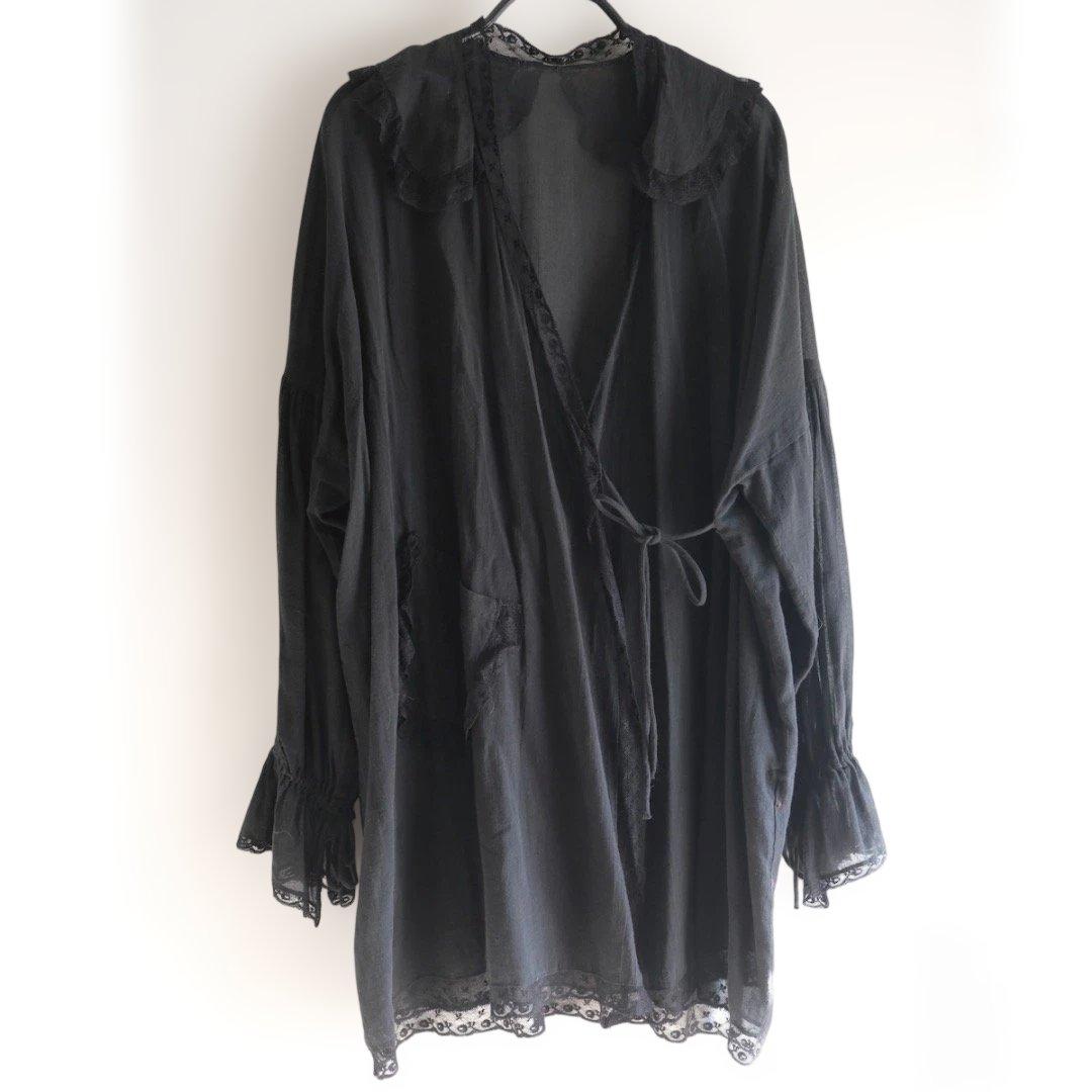 TOWAVASE トワヴァーズ コットンボイル レース付きカシュクール