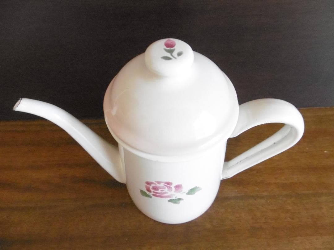 ホウロウ製コーヒーポット　マニーローズシリーズ