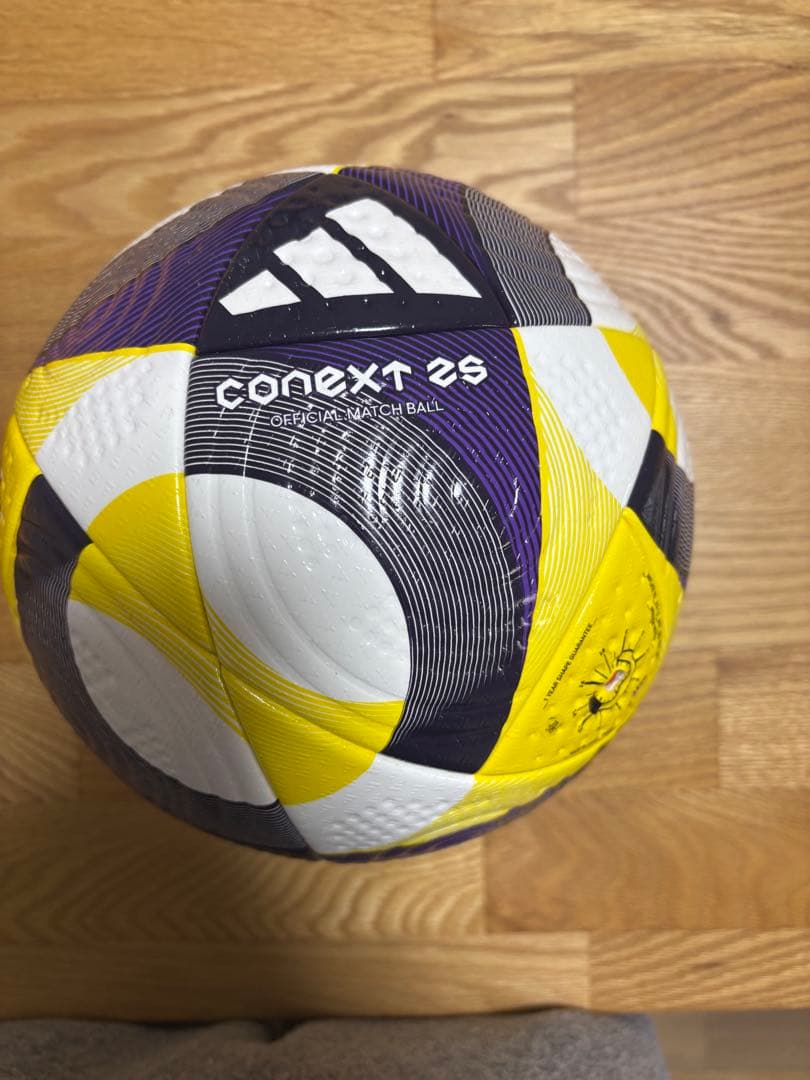 アディダス コネクト25 プロ 5号球(ホワイト×パープル×イエロー