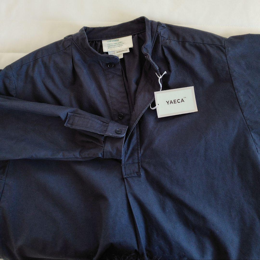 タグ有YAECA LDKWARE スモックドレス墨紺