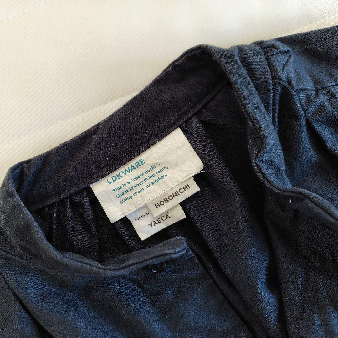 タグ有YAECA LDKWARE スモックドレス墨紺
