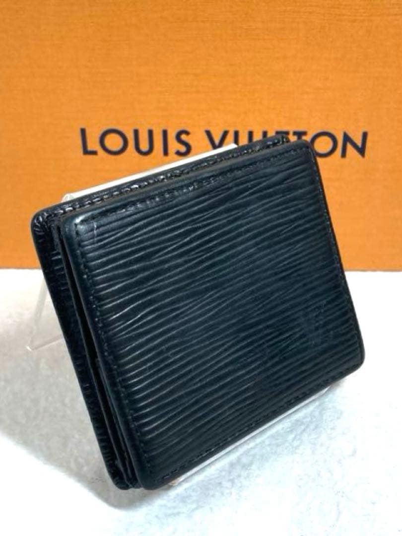 ルイヴィトン　エピ　ポルトモネ　ボワット　ケース　ブラック