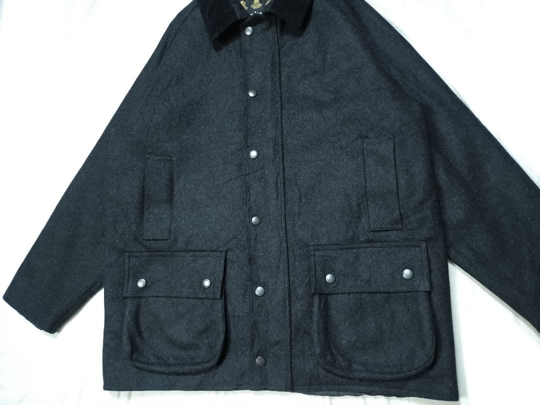 00s Barbour wool beaufort ブラック L
