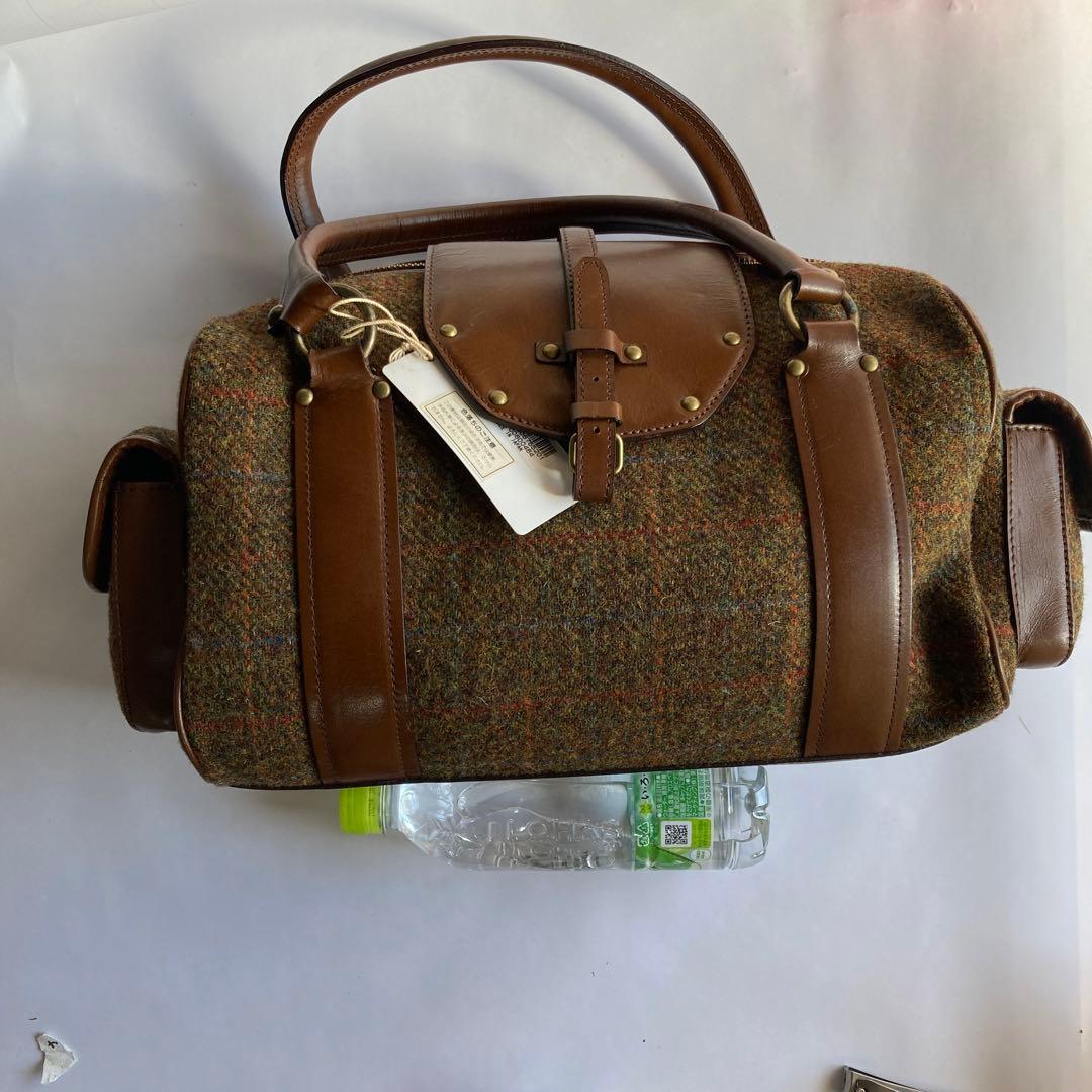 再値下げ 未使用 日本製 ハリスツイードコラボボストンバッグ
