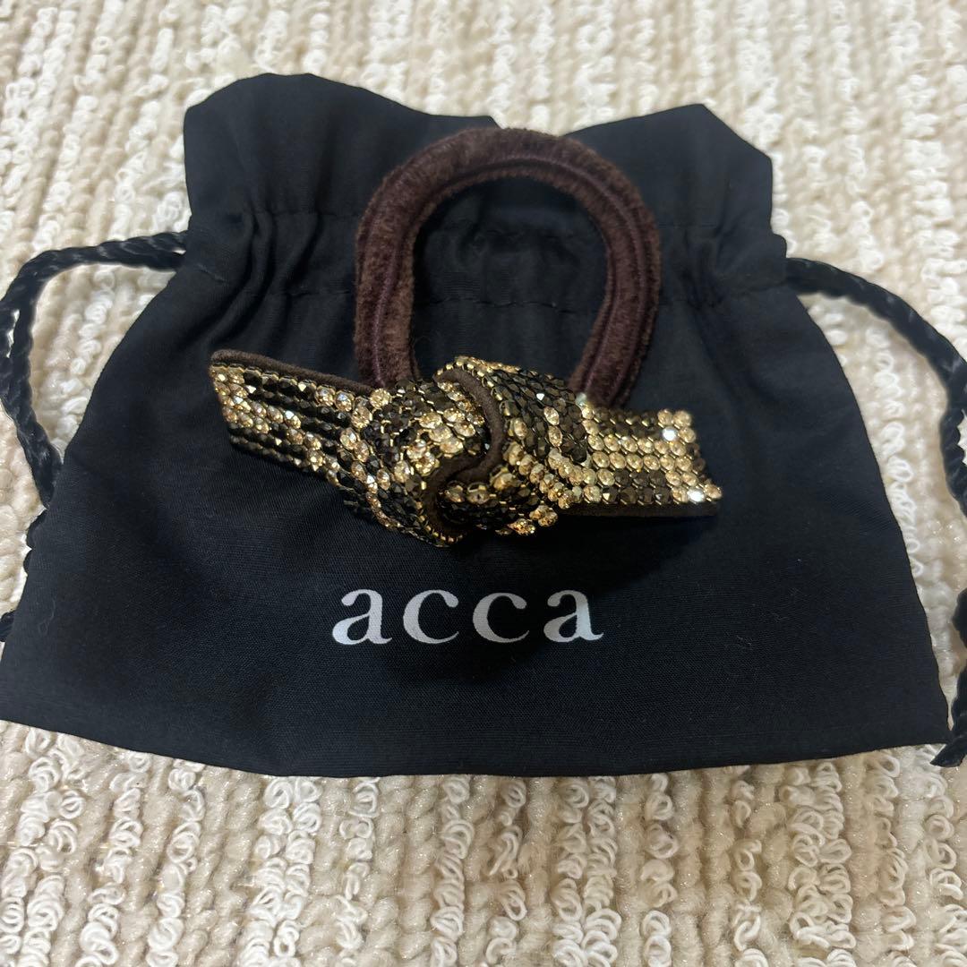 acca スワロフスキードレスポニー 専用ポーチ付き