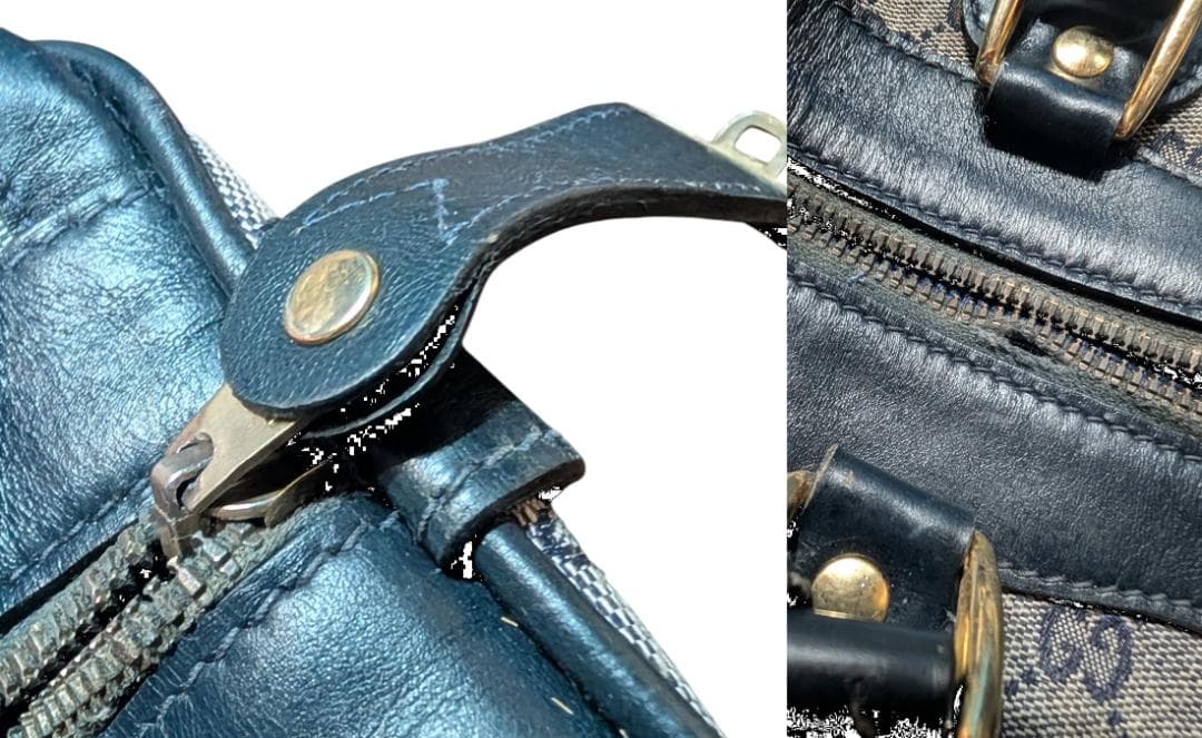 GUCCI ボストンバッグ オールドグッチ シェリーライン GGキャンパス