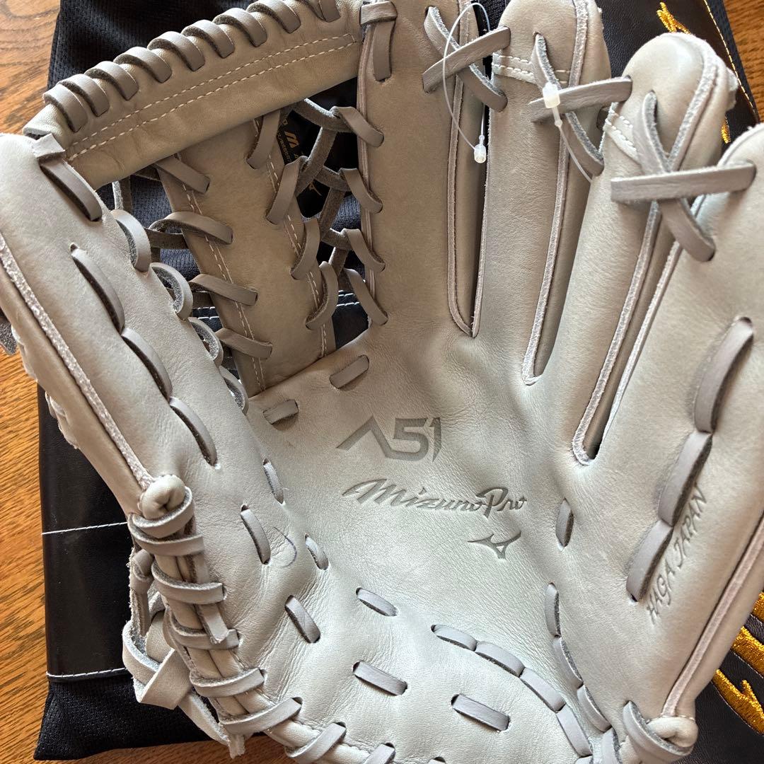 ミズノプロA51 硬式用内野手　限定グローブ グレー