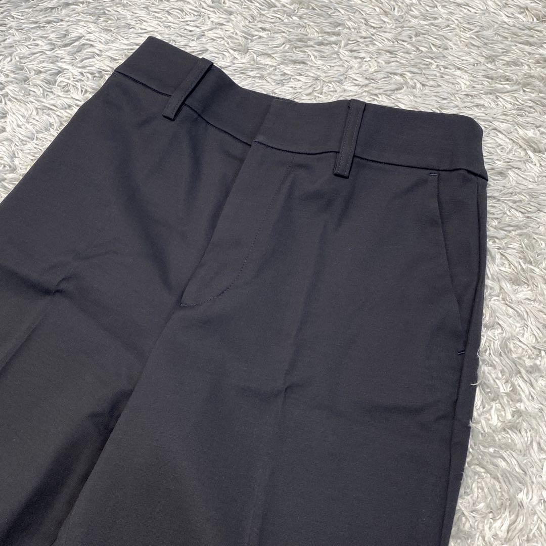 美品　ビューティ＆ユース　ピケカラーレスジャケット　トラウザーパンツ　スーツ　M