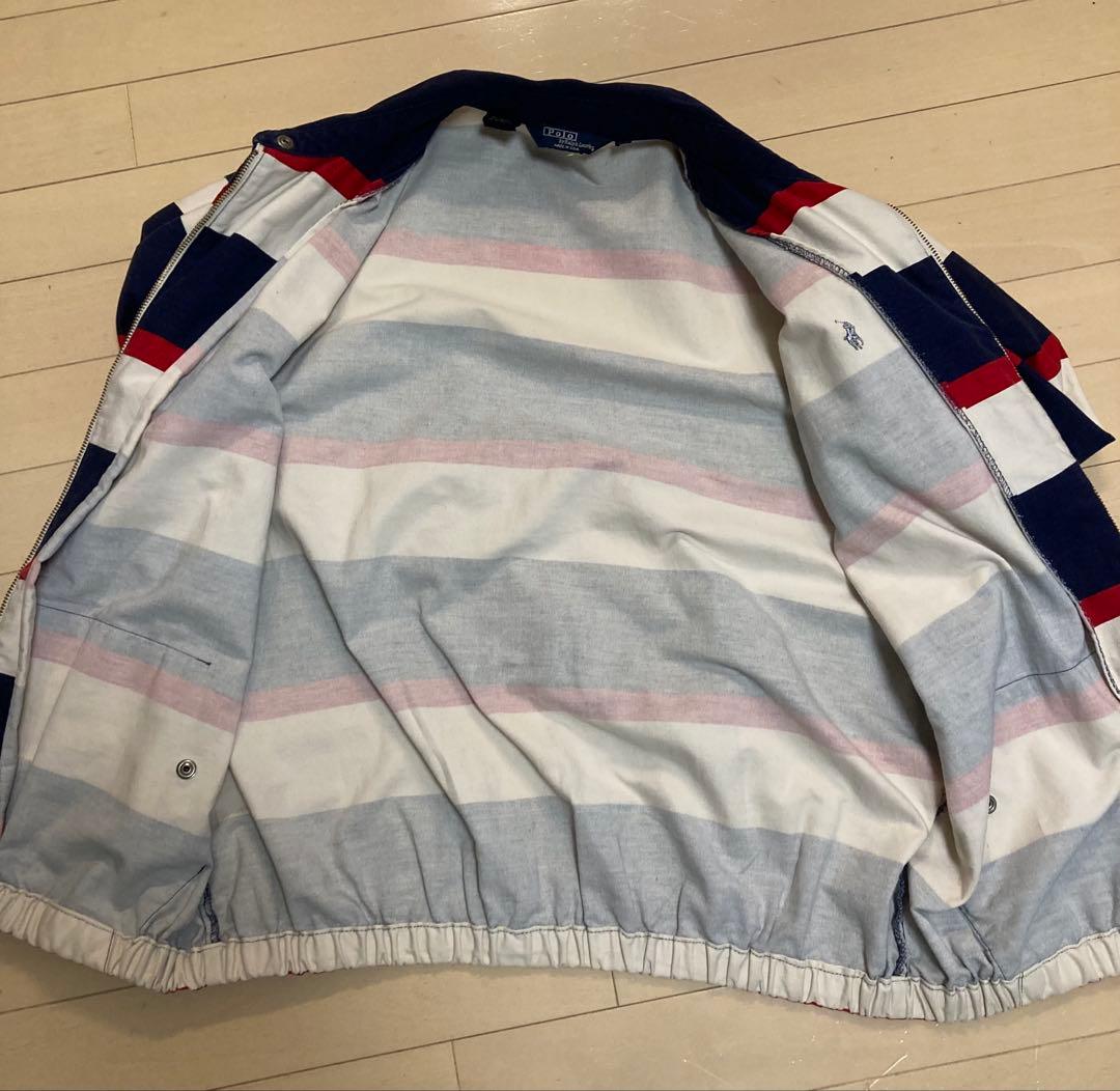 希少　80's USA製　ラルフローレン　スウィングトップ　ボーダー柄　XL
