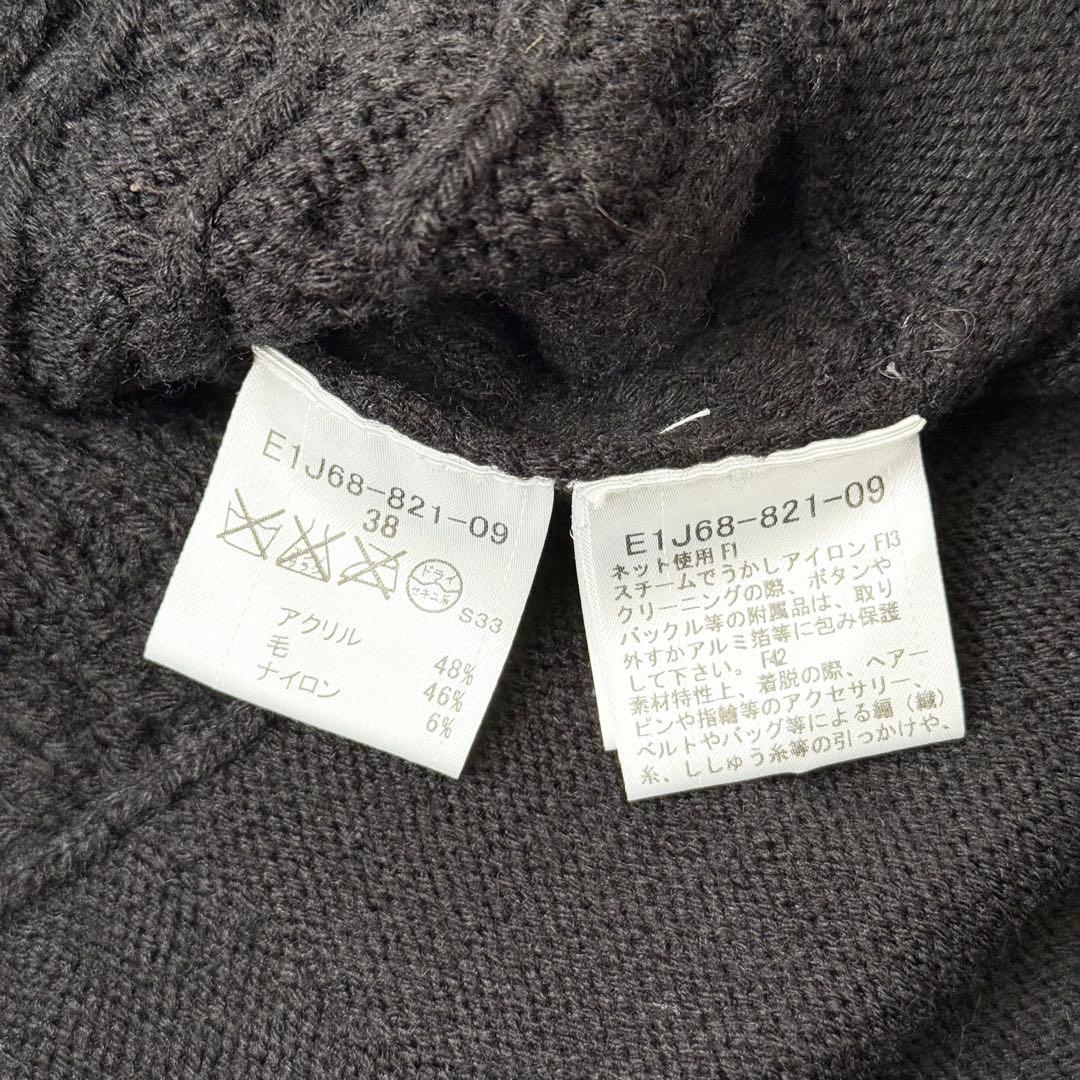 新品❤️BURBERRY BLUE LABEL ケーブルニットワンピース　黒　M