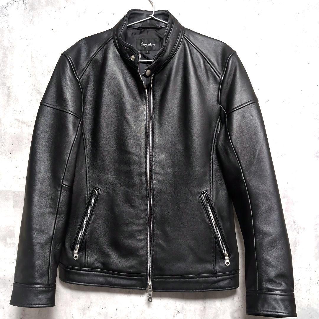 【美品】Nowadays MEN'S BIGI ジャケット L ラムレザー 本革