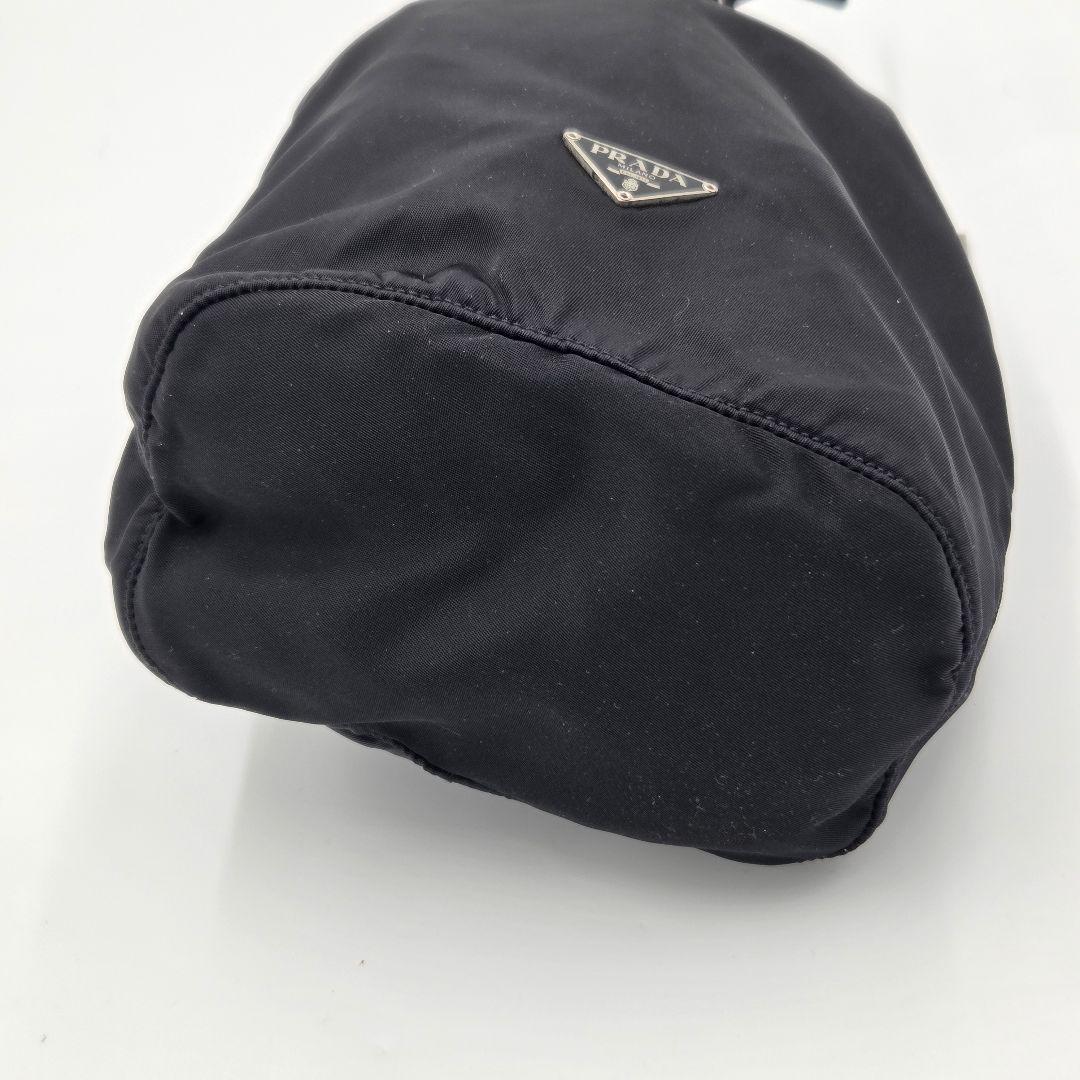 【美品】 PRADA プラダ テスートナイロン 巾着ポーチ ミニバッグ 黒