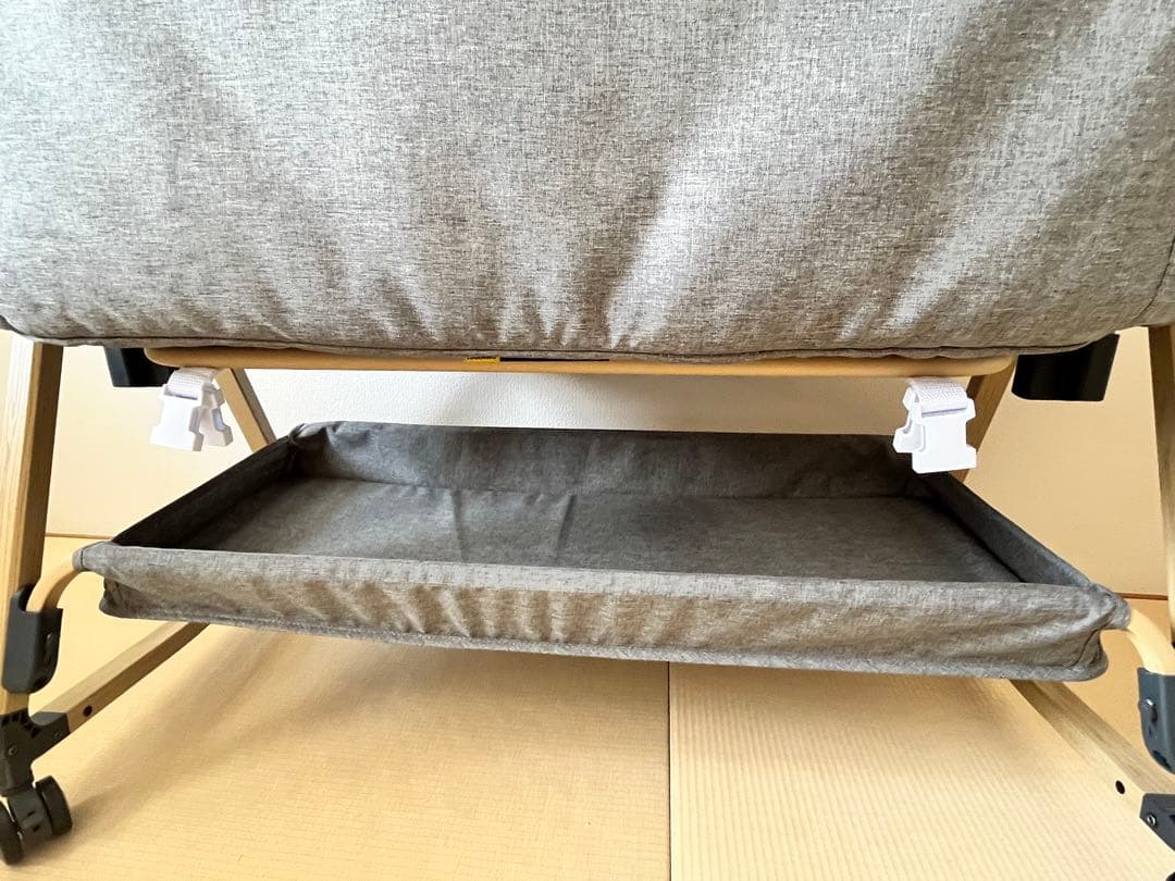 ベビーベッド　HZDMJ 高さ調節可　コンパクト　折り畳み