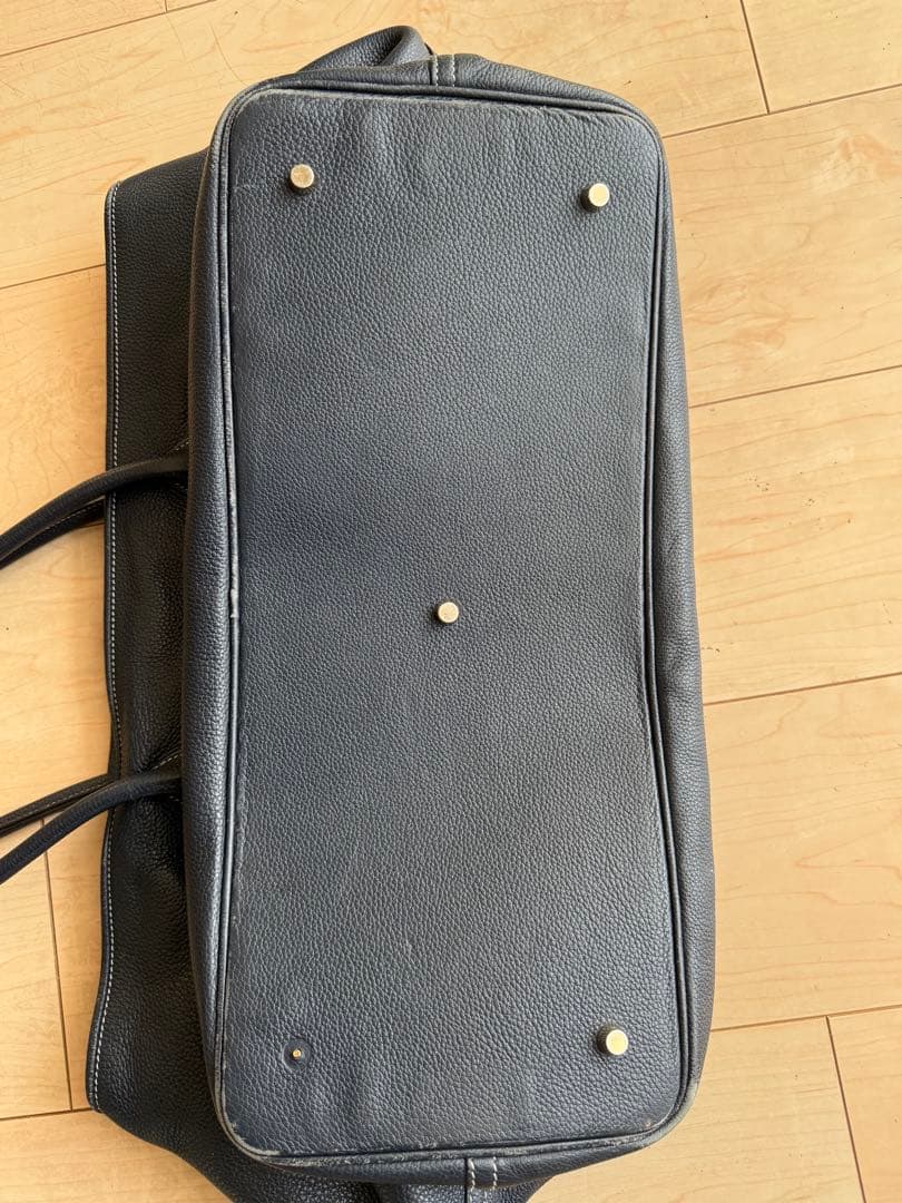 cisei レザートート　941 ネイビーシボ革