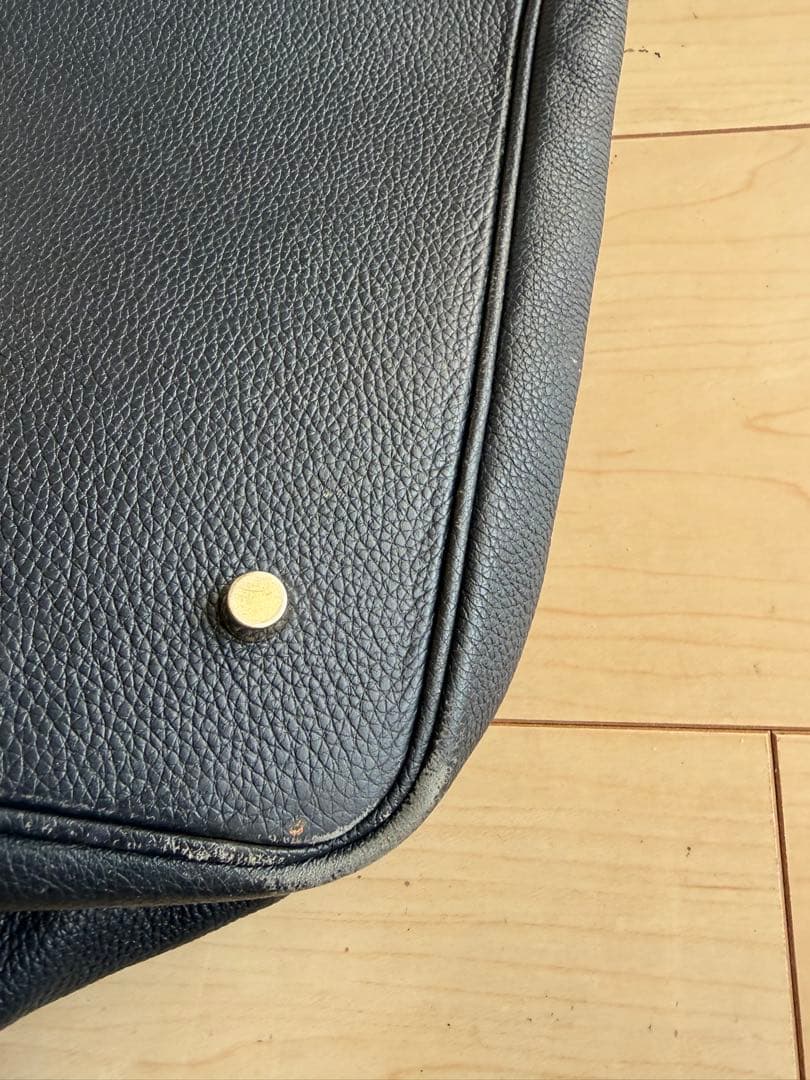 cisei レザートート　941 ネイビーシボ革