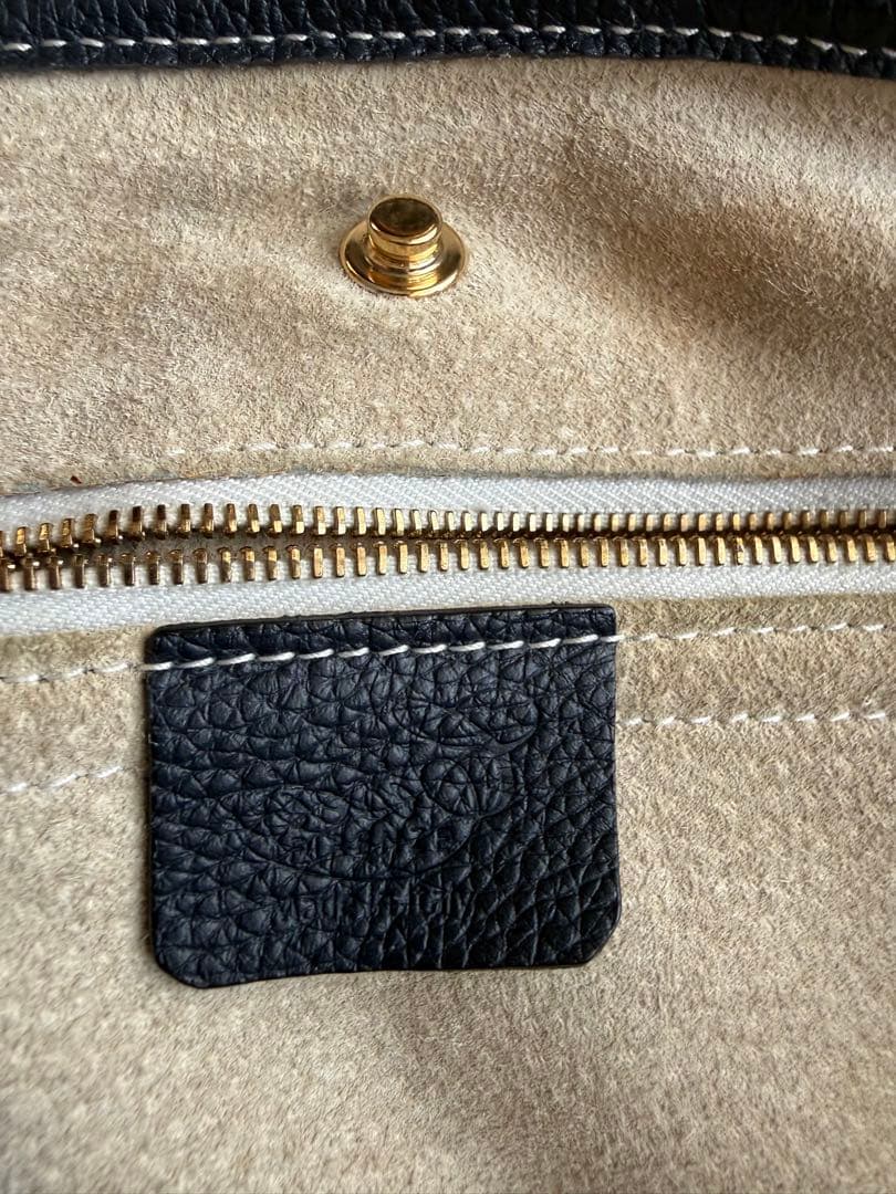 cisei レザートート　941 ネイビーシボ革