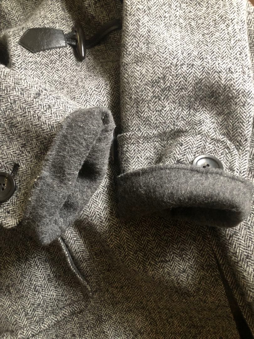 【美品】グレースコンチネンタルヘリンボーン フェイクファーロングダッフルコート