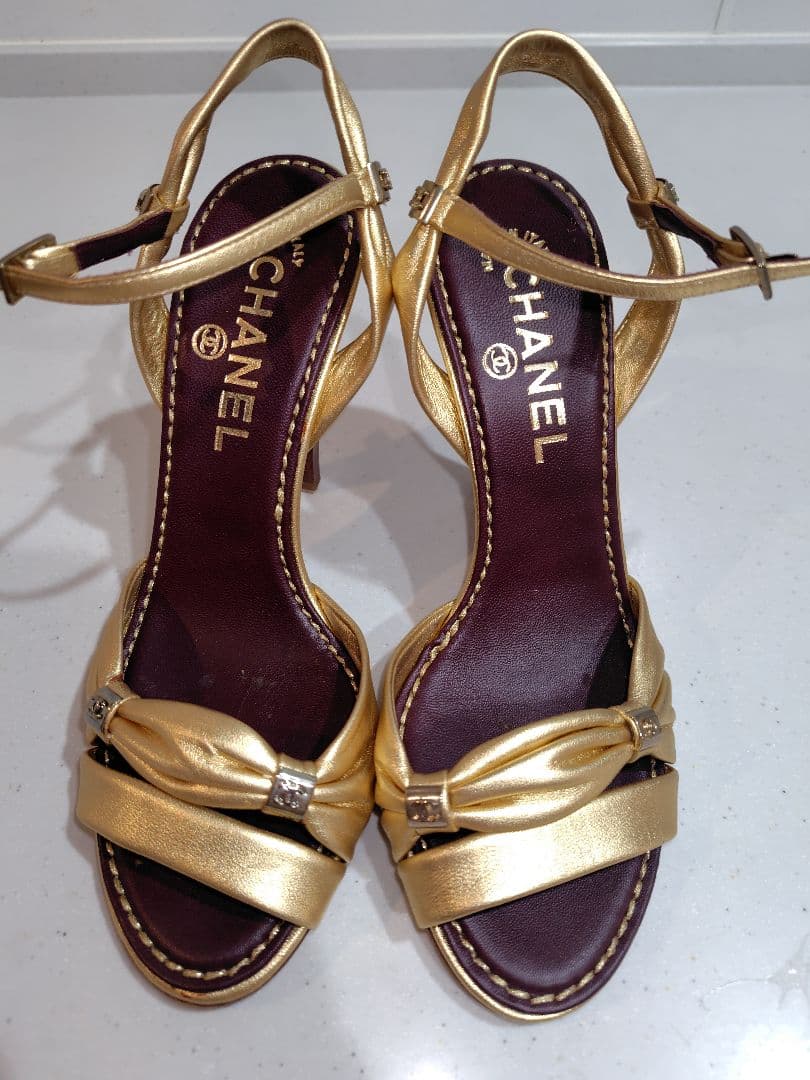 CHANEL ゴールド サンダル 37