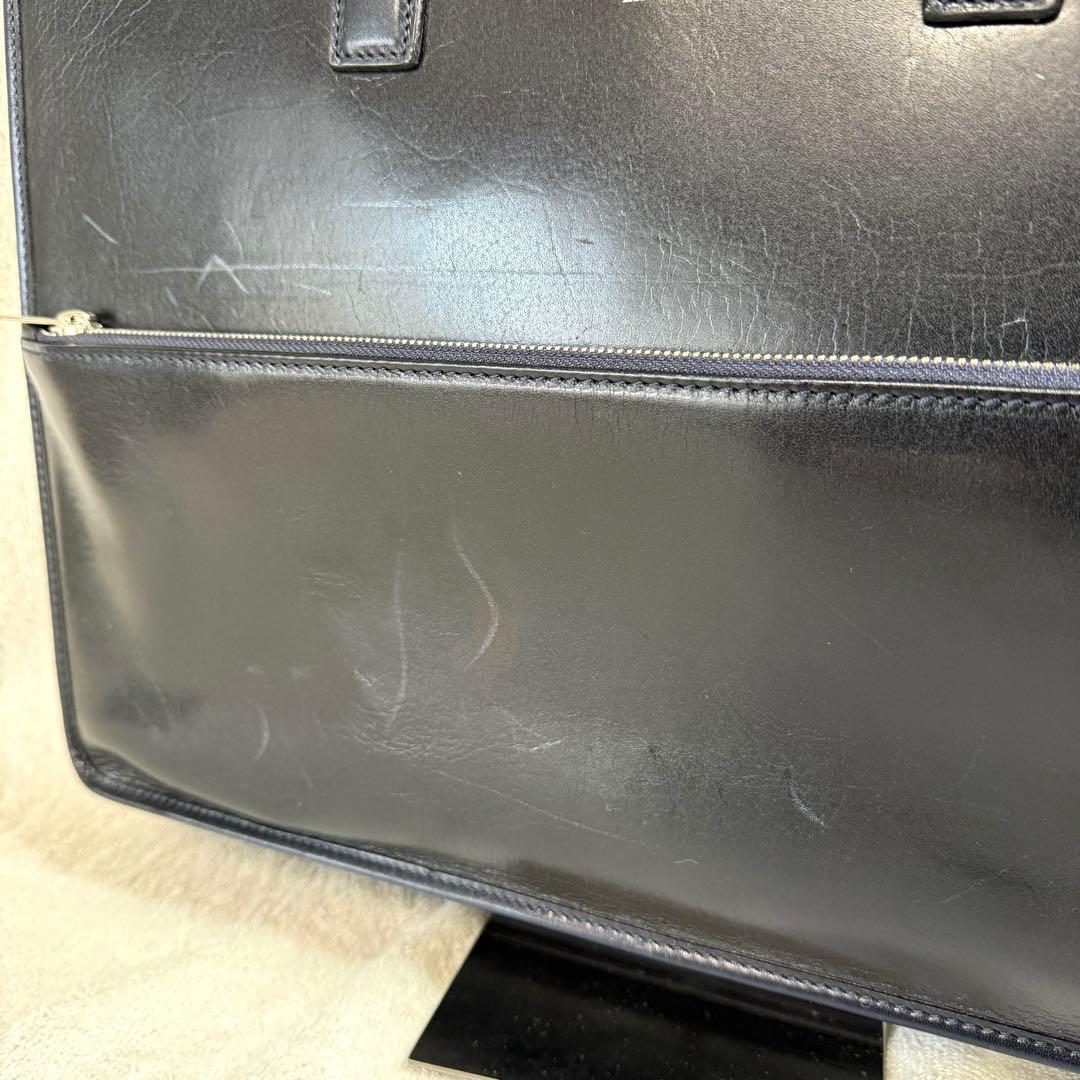 ✨PORTER✨クラーク ビジネスバッグ レザー ロゴ ネイビー