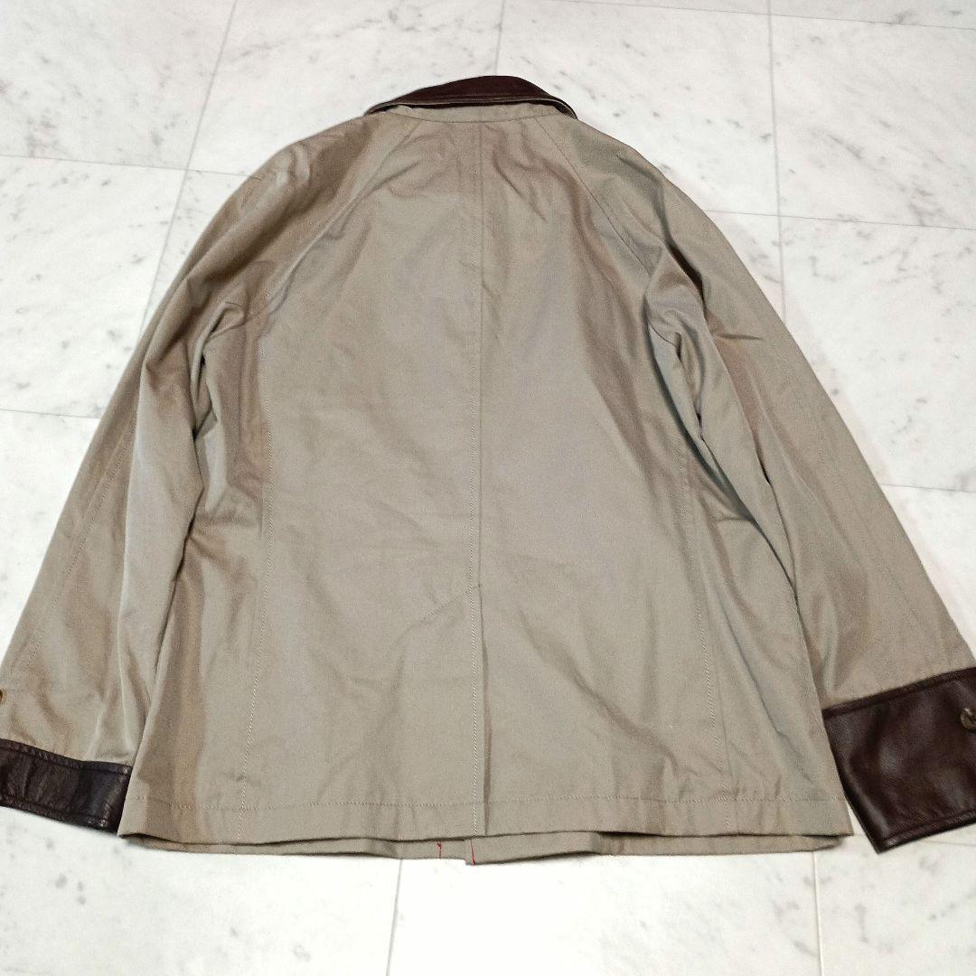 Paul Smith ポールスミス コットンジャケット L レザー　異素材切替