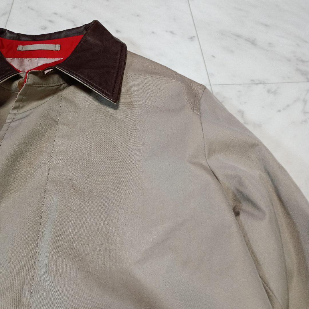 Paul Smith ポールスミス コットンジャケット L レザー　異素材切替